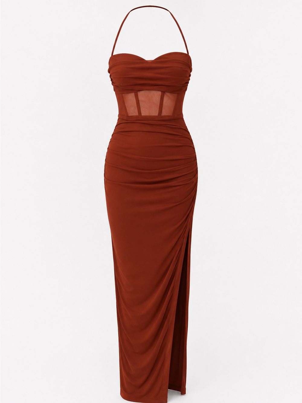 Windsor Burgundy Size: M Formal Mesh
Corset Column Dress
